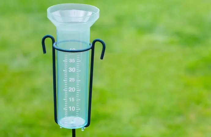A rain gauge is a simple meteorological instrument used to measure the precipitation in rain.