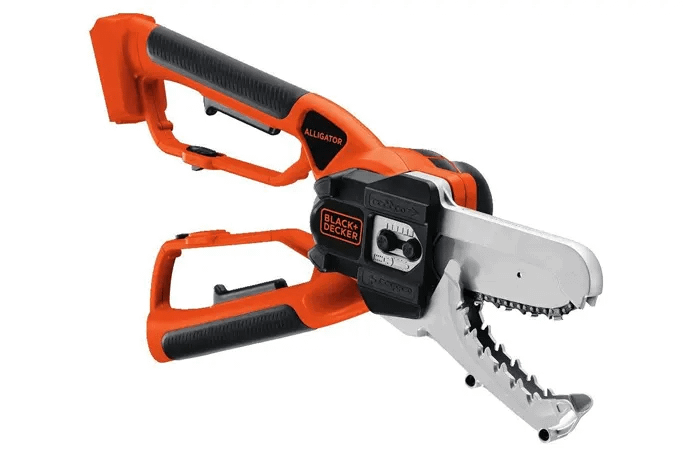 Electric chainsaw loppers work exactly like chainsaws but are lighter and easier to use, particularly for more heavy duty cutting.