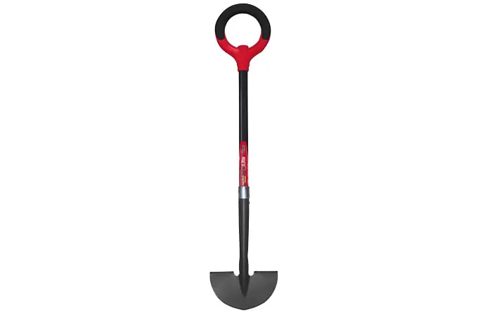 Manual Lawn Edgers are characterized by their long handle with a serrated or smooth wheel at the end.